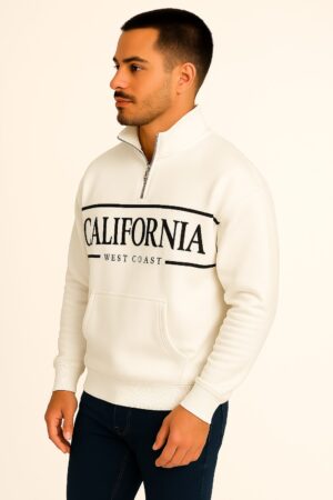 2001UHD Casual Mens Zip Up Sweatshirt for Modern Everyday Look
