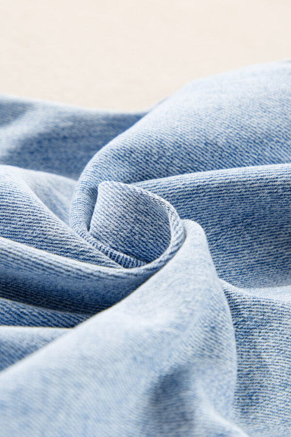 Beau Blue Light Wash Distressed Straight Jeans - Image 7