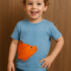 Boys fishing shirts with fun fish print T-shirt for kids