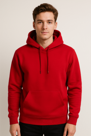 1006UHD Red Pullover Hoodie Perfect For Men’s Casual Style