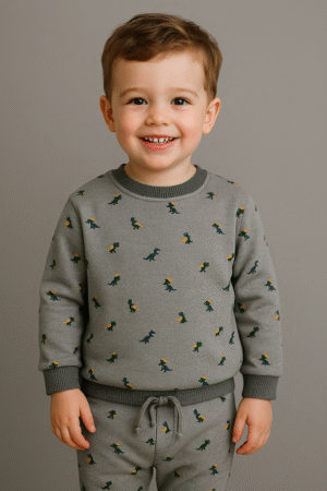 4009UBS Dinosaur Print Sweater - Cozy Toddler Dinosaur Sweatshirts