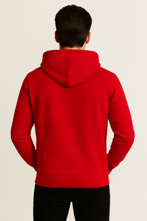 1006UHD Red Pullover Hoodie Perfect For Men’s Casual Style - Image 2